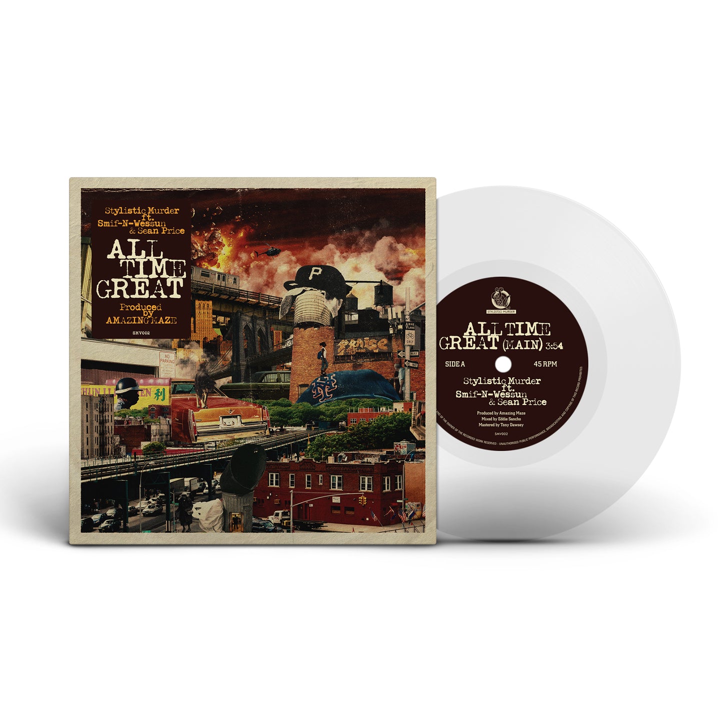 "All Time Great" Featuring Smif N Wessun & Sean Price 7" Vinyl (CLEAR)